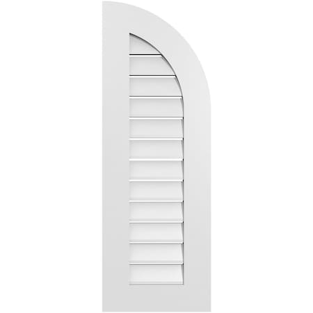 Ekena Millwork Quarter Round Top Right Surface Mount PVC Gable Vent w/ 3-1/2"W x 1"P Standard Frame, 14"W x 40"H GVPQR14X4001SF